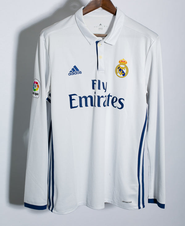 Real Madrid 2016-17 Ramos Long Sleeve Home Kit (L)