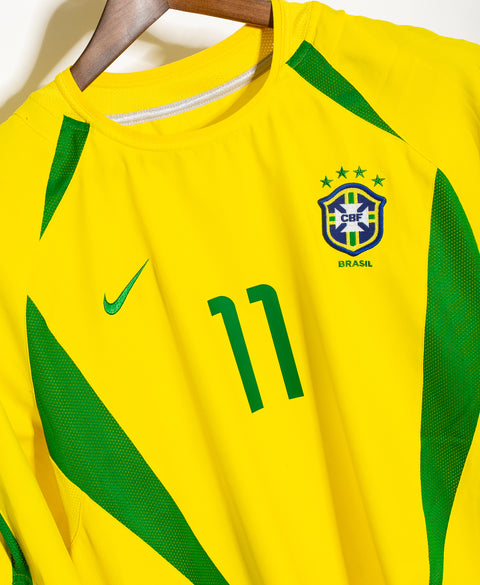 Brazil 2002 Ronaldinho Home Kit (XL)