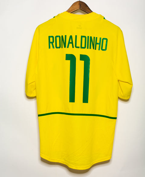 Brazil 2002 Ronaldinho Home Kit (XL)