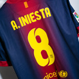 Barcelona 2012-13 Iniesta Home Kit (L)