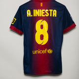 Barcelona 2012-13 Iniesta Home Kit (S)