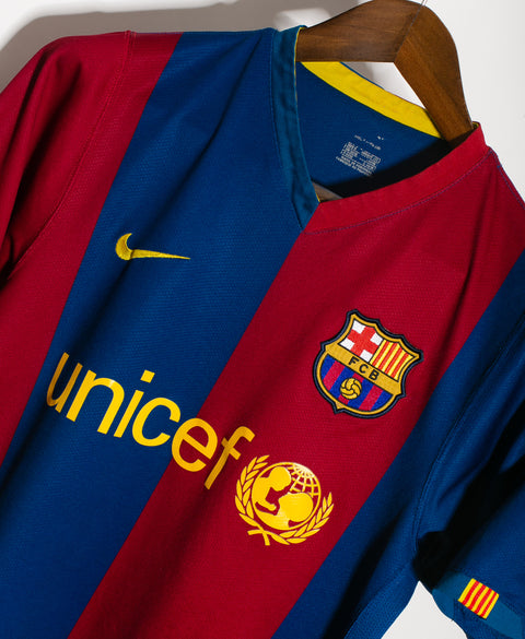 Barcelona 2006-07 Ronaldinho Home Kit (S)