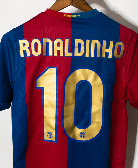 Barcelona 2006-07 Ronaldinho Home Kit (S)