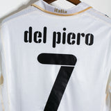 Italy 2008 Del Piero Long Sleeve Away Kit (L)