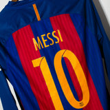 Barcelona 2016-17 Messi Long Sleeve Home Kit (S)