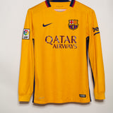 Barcelona 2015-16 Messi Long Sleeve Away Kit (S)