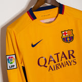 Barcelona 2015-16 Messi Long Sleeve Away Kit (S)
