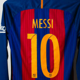 Barcelona 2016-17 Messi Long Sleeve Home Kit (S)