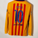 Barcelona 2015-16 Messi Long Sleeve Away Kit (S)