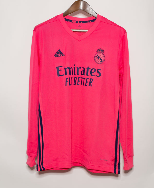 Real Madrid 2020-21 Benzema Long Sleeve Away Kit (L)
