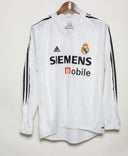 Real Madrid 2004-05 Zidane Long Sleeve Home Kit (M)