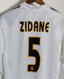 Real Madrid 2004-05 Zidane Long Sleeve Home Kit (M)