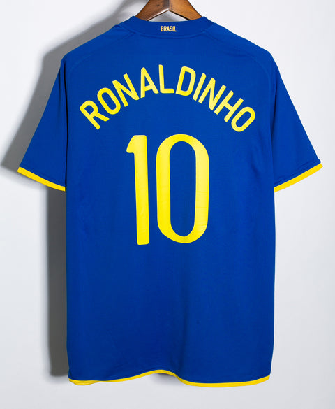 Brazil 2008 Ronaldinho Away Kit (XL)