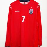 England 2004 Beckham Long Sleeve Away Kit (2XL)