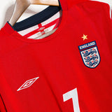 England 2004 Beckham Long Sleeve Away Kit (2XL)