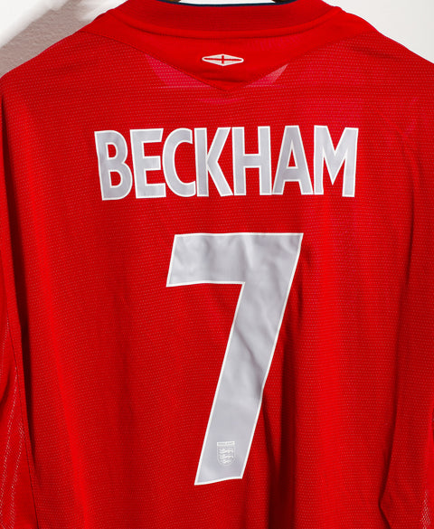 England 2004 Beckham Long Sleeve Away Kit (2XL)