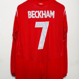 England 2004 Beckham Long Sleeve Away Kit (2XL)