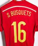 Spain 2014 Busquets Home Kit (M)
