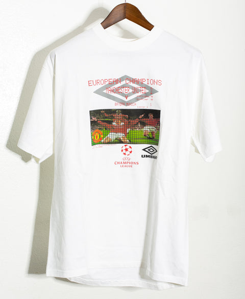 Vintage Umbro Man United 1999 Champions League Final Tee (XL)