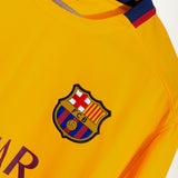 Barcelona 2015-16 Iniesta Long Sleeve Away Kit (XL)