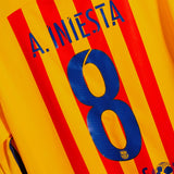 Barcelona 2015-16 Iniesta Long Sleeve Away Kit (XL)