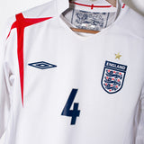 England 2006 Gerrard Long Sleeve Home Kit (S)