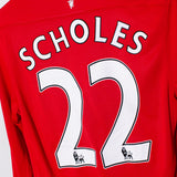 Manchester United 2011-12 Scholes Long Sleeve Home Kit (M)