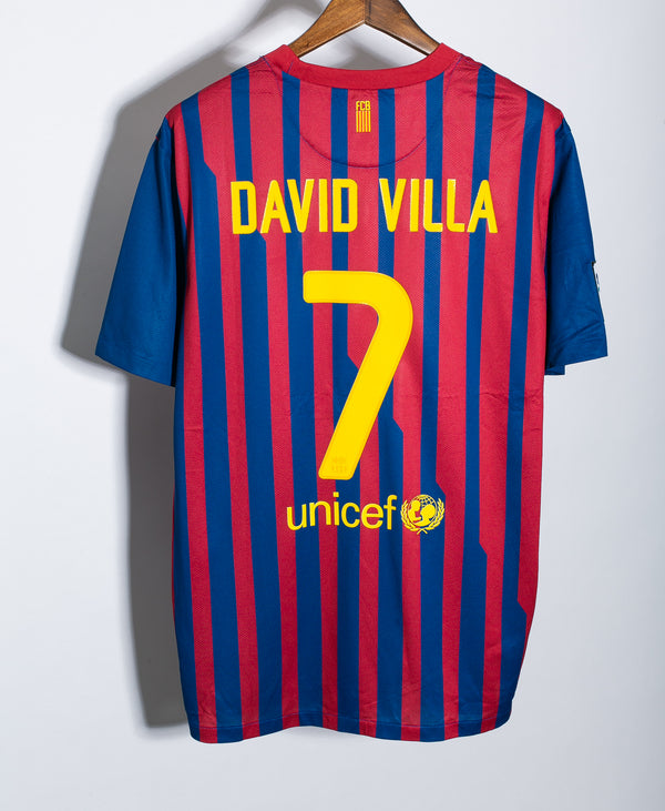 Barcelona 2011-12 David Villa Home Kit (XL)