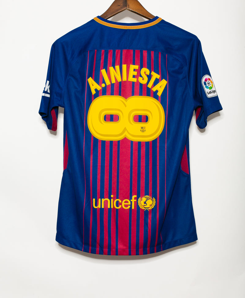 Barcelona 2017-18 Iniesta Special Home Kit (M)