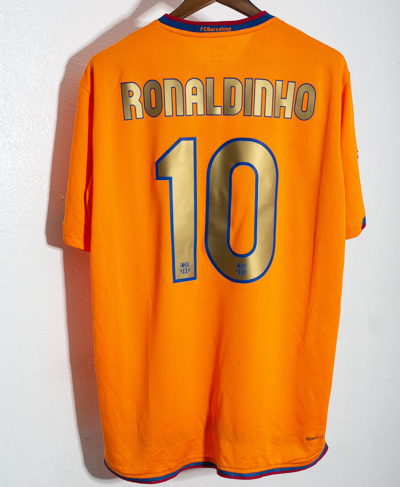 Barcelona 2006-07 Ronaldinho Away Kit (XL)