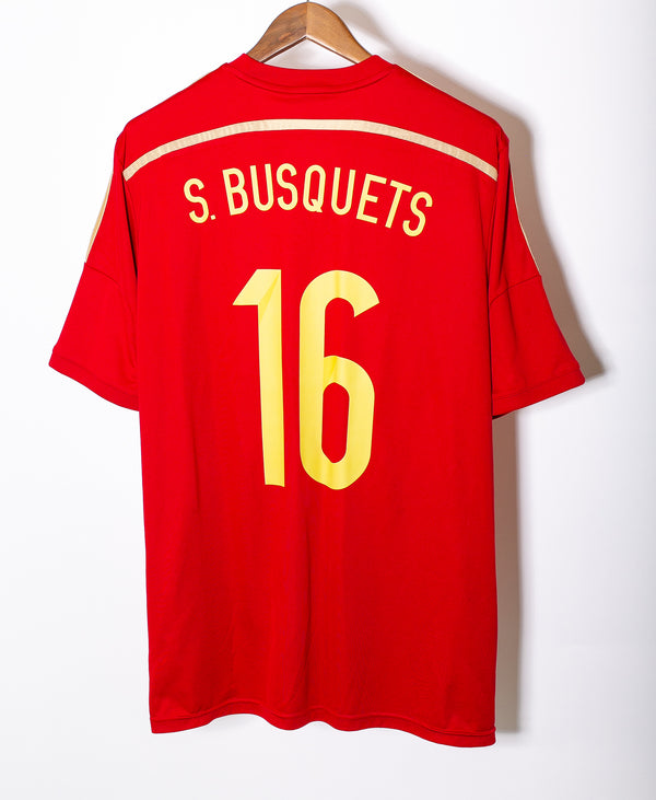 Spain 2014 Busquets Home Kit (XL)