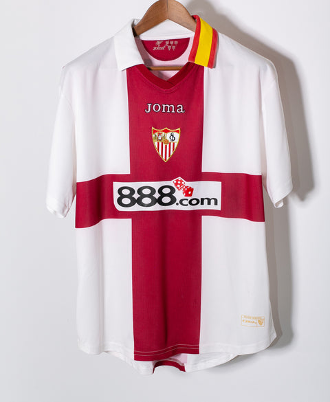 Sevilla 2007-08 Escude European Cup Home Kit (L)