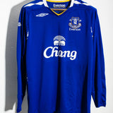 Everton 2007-08 Cahill Long Sleeve Home Kit (L)