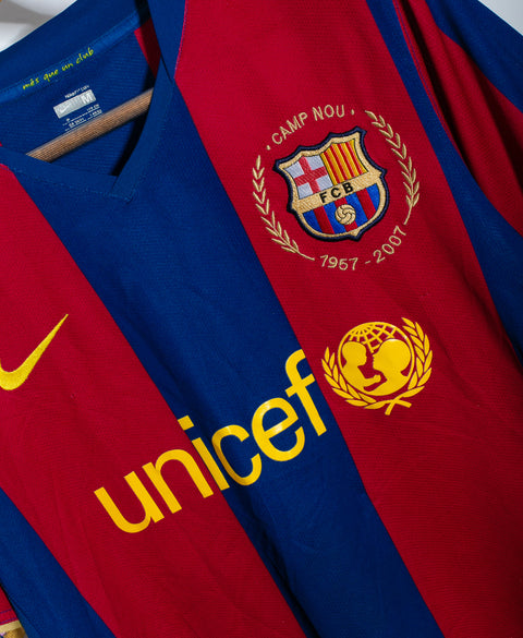 Barcelona 2007-08 Ronaldinho Home Kit (M)