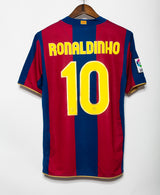 Barcelona 2007-08 Ronaldinho Home Kit (M)