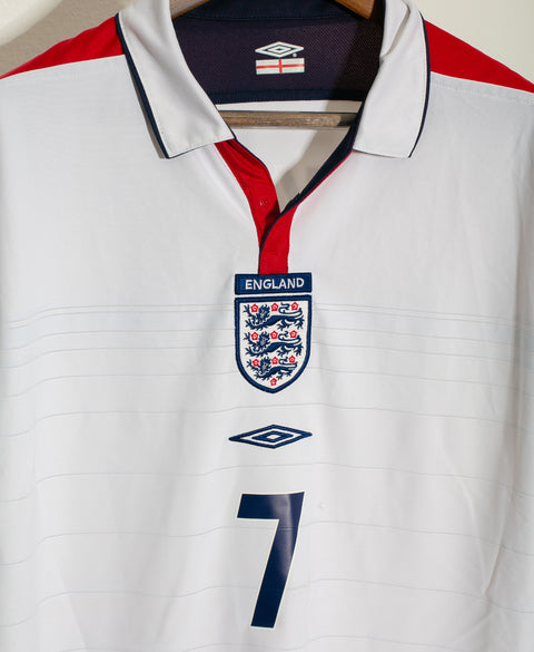 England 2004 Beckham Home Reversible Kit (L)