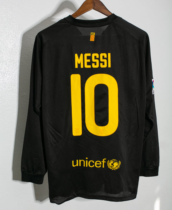 Barcelona 2011-12 Messi Long Sleeve Away Kit (XL)