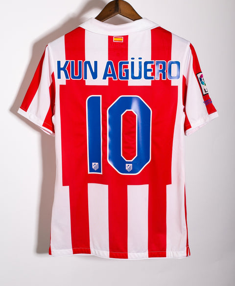 Atletico Madrid 2010-11 Aguero Home Kit (S)