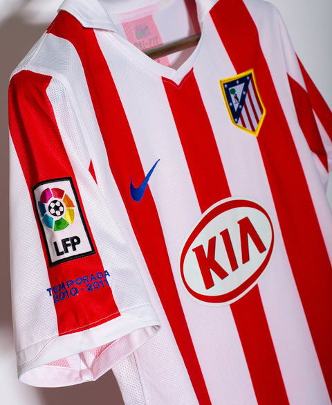 Atletico Madrid 2010-11 Aguero Home Kit (S)