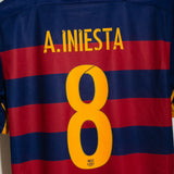 Barcelona 2015-16 Iniesta Home Kit (L)