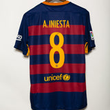 Barcelona 2015-16 Iniesta Home Kit (L)