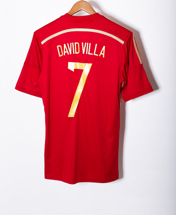 Spain 2014 David Villa Home Kit (M)