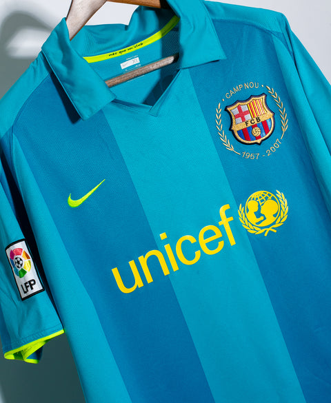 Barcelona 2007-08 Ronaldinho Away Kit (XL)