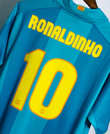 Barcelona 2007-08 Ronaldinho Away Kit (XL)