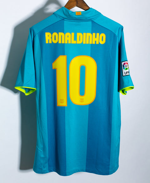 Barcelona 2007-08 Ronaldinho Away Kit (XL)