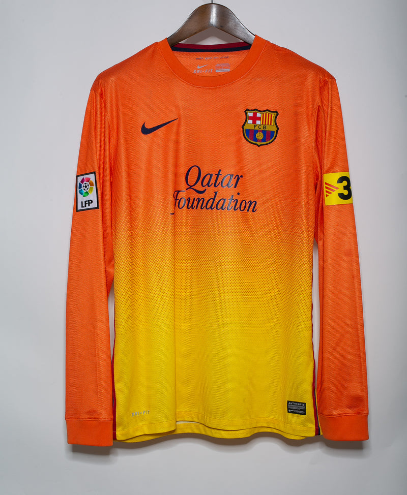 Barcelona 2012-13 Messi Long Sleeve Away Kit (L)
