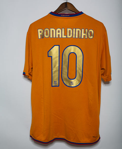 Barcelona 2006-07 Ronaldinho Away Kit (XL)