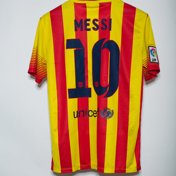 MEN NIKE FC BARCELONA 2013/2014 LIONEL MESSI SOCCER FOOTBALL SHIRT JERSEY  SIZE S