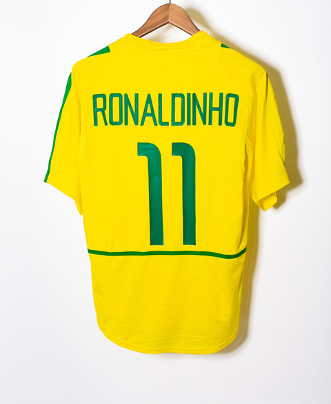 Brazil 2002 Ronaldinho Home Kit (M)