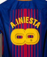 Barcelona 2017-18 Iniesta Special Home Kit (M)